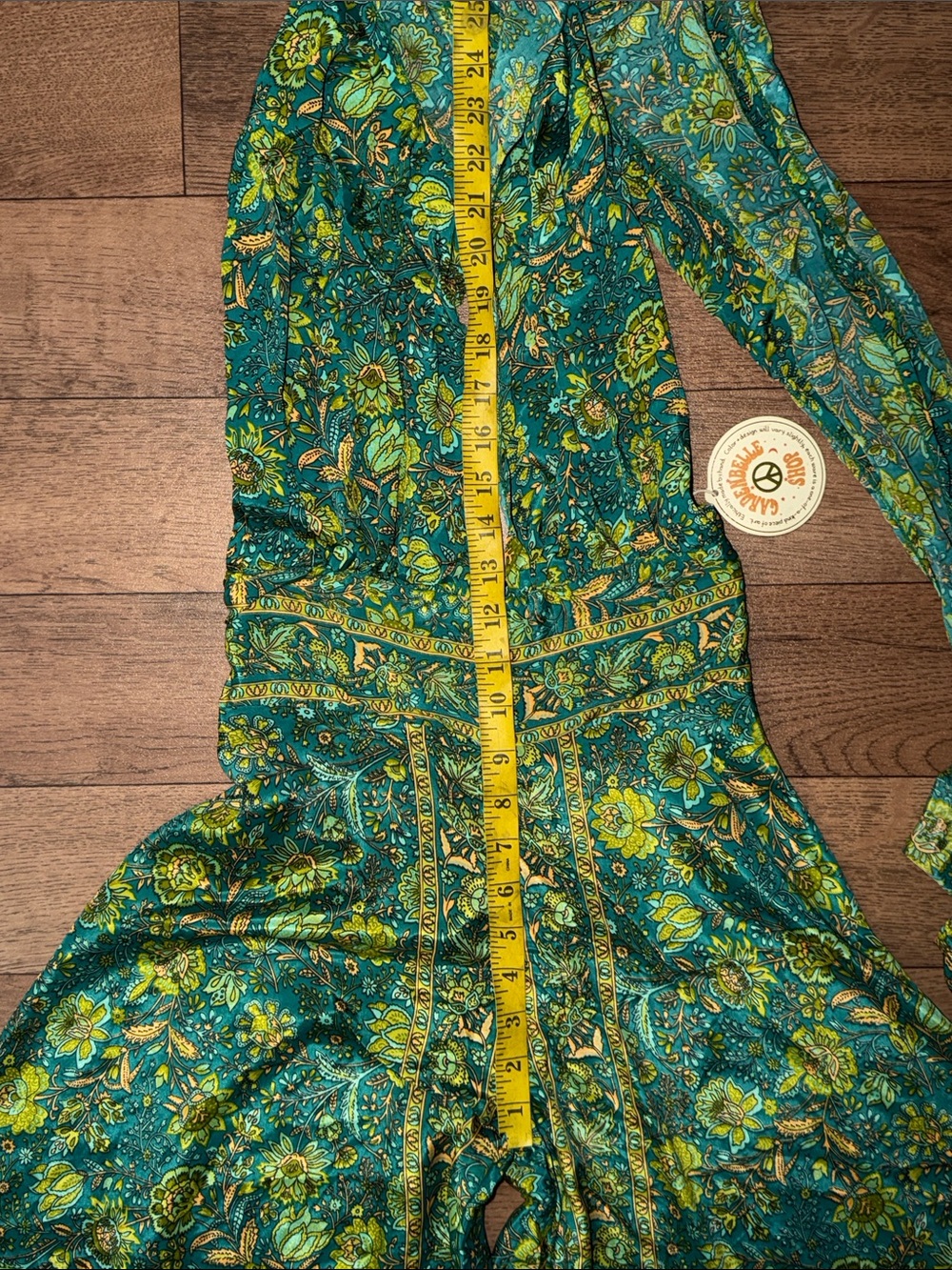 Gardenbelle Shop Size XS Hippie Bohemian Floral Wide Leg Multi Jumpsuit NWT Rare - Picture 13 of 16